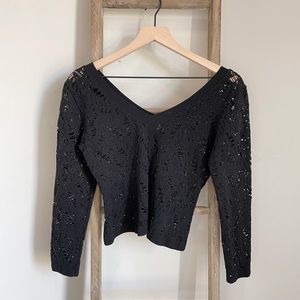 The Laser Cut Longsleeve Crop